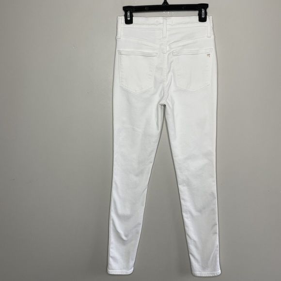 MADEWELL Womens 10" High-Rise Skinny Jeans EUC Sz 26 Pure White Stretch AJ233 - Picture 6 of 10